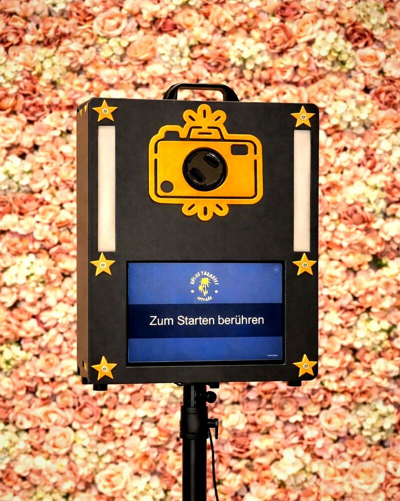 Graue Fotobox von Event Paradies